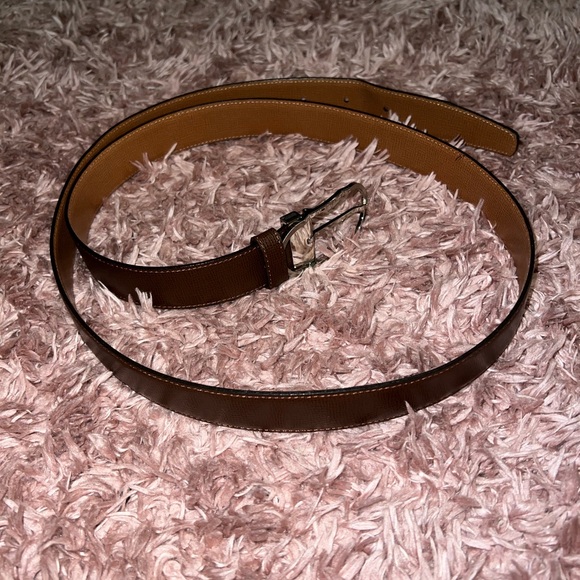 S.T. DuPont brown leather belt - Picture 4 of 10